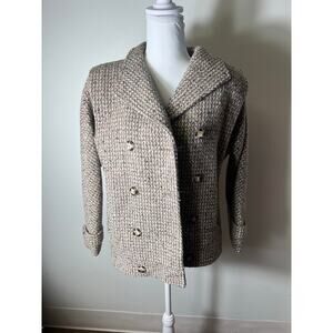 Bert Newman Brown Tweed Wool Coat Size 2  (fits like a large)